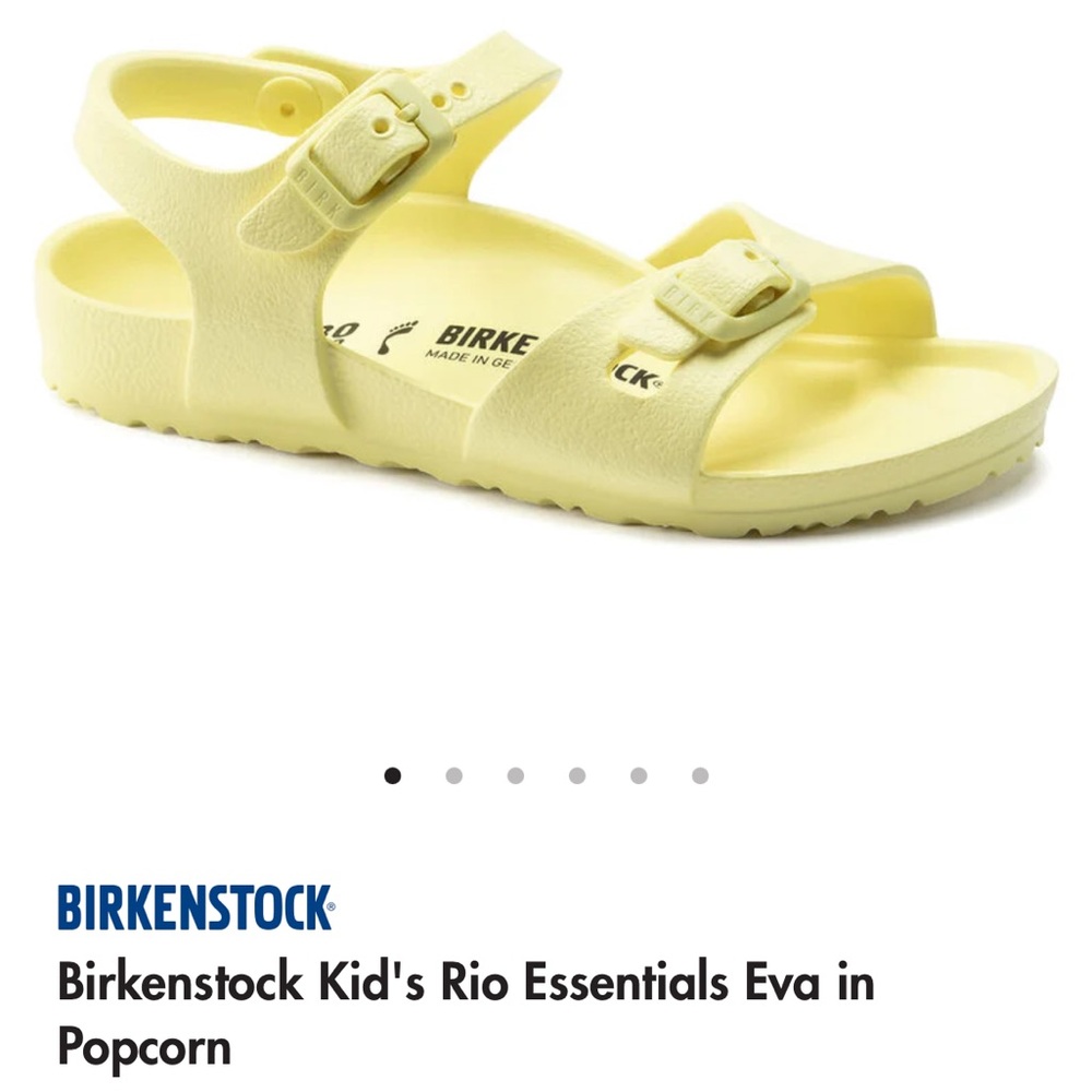 Birkenstock Kids' Rio Sandals - Light Yellow
